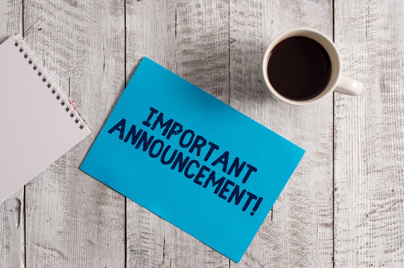 important announcement and coffee